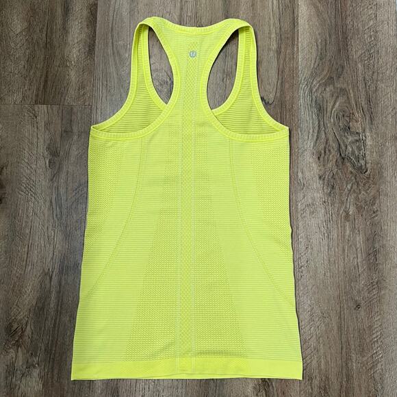 Lululemon Women's Yellow Swiftly Tech Racerback Tank Top Size 4 - Picture 5 of 8